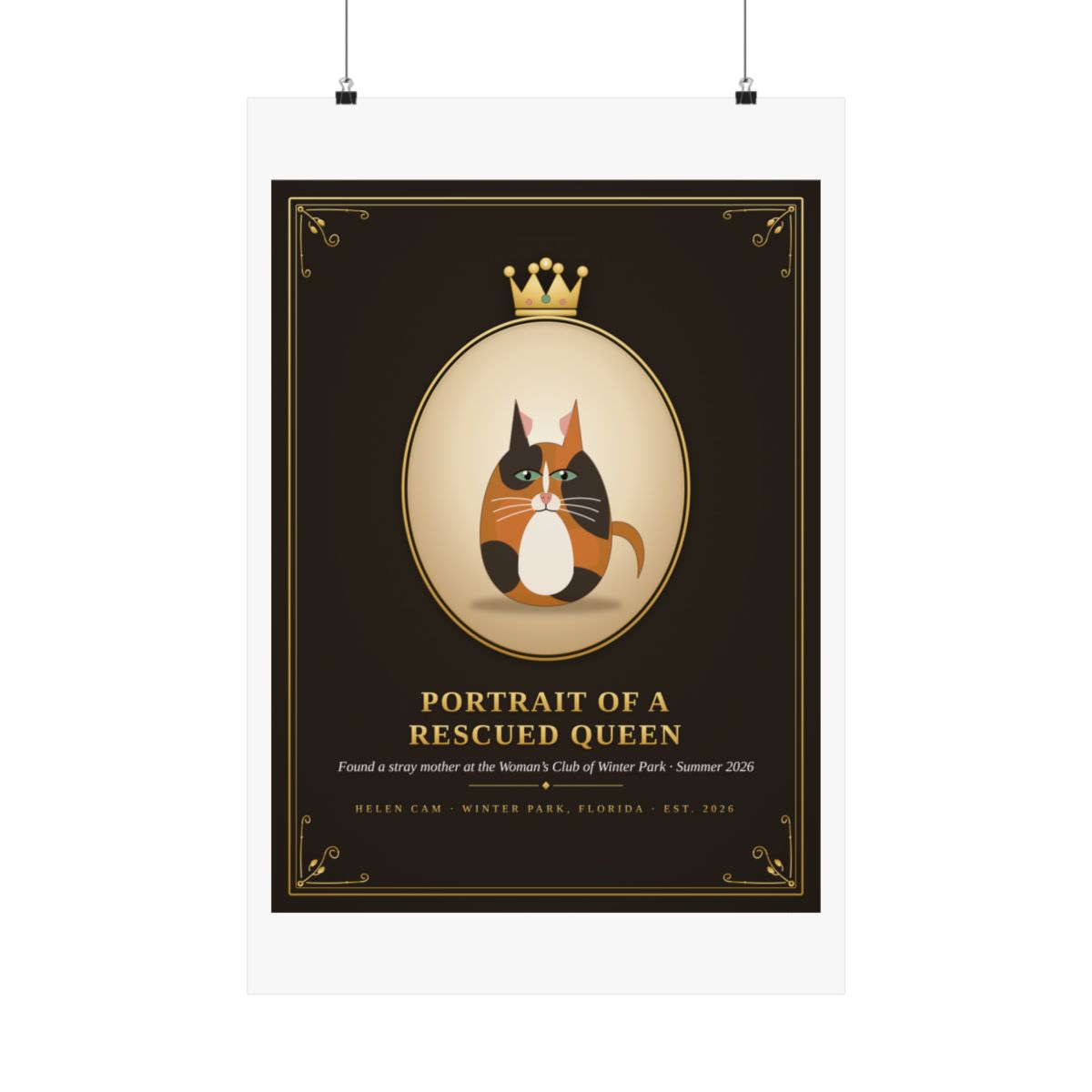 Portrait of a Rescued Queen — Art Print — Helen Cam royal collection